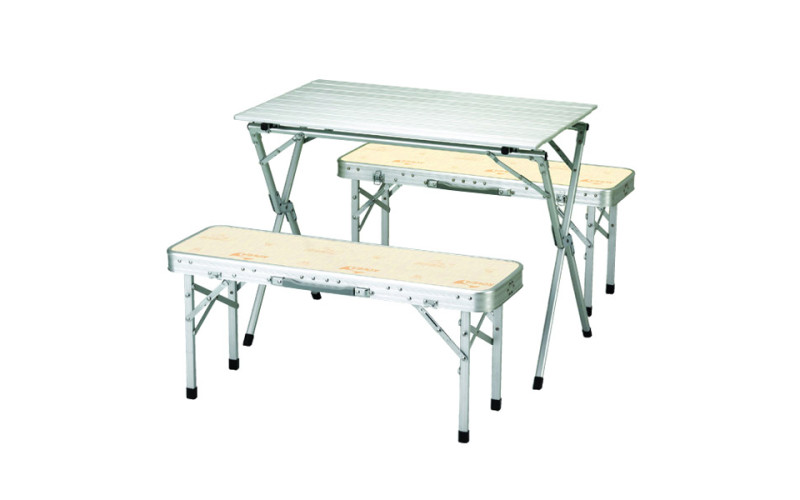 Туристический складной стол со стульями Roll Table Bench Set