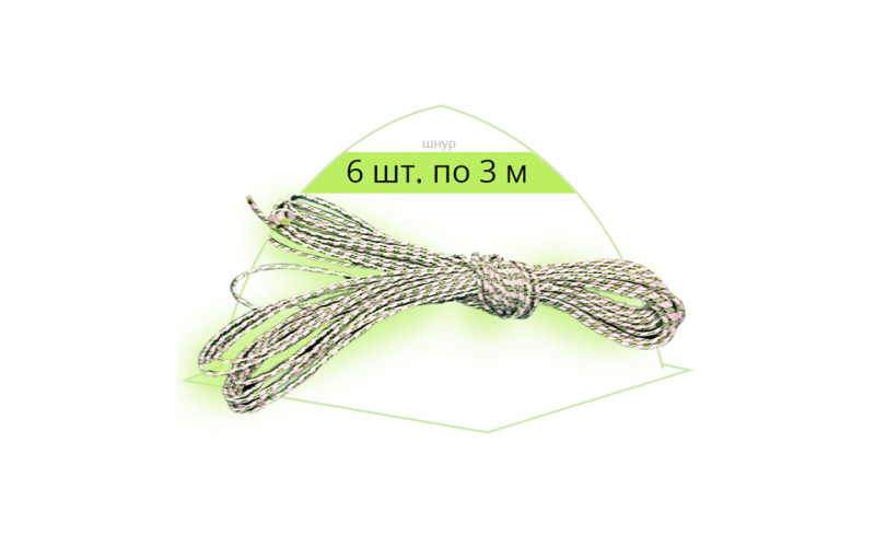Шнур для палатки, 6 шт.