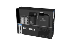 Набор подарочный Stanley Adventure (фляга 0,23 л+ 4 шт стопки 59 мл+футляр), черный