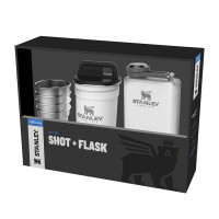 Набор подарочный Stanley Adventure (фляга 0,23 л+ 4 шт стопки 59 мл+футляр), белый