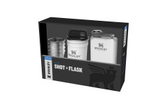 Набор подарочный Stanley Adventure (фляга 0,23 л+ 4 шт стопки 59 мл+футляр), белый