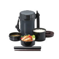 Термос для еды с контейнерами Tiger LWU-A171 Charcoal Gray