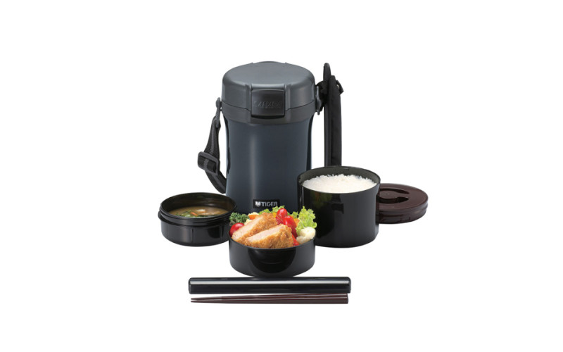 Термос для еды с контейнерами Tiger LWU-A171 Charcoal Gray